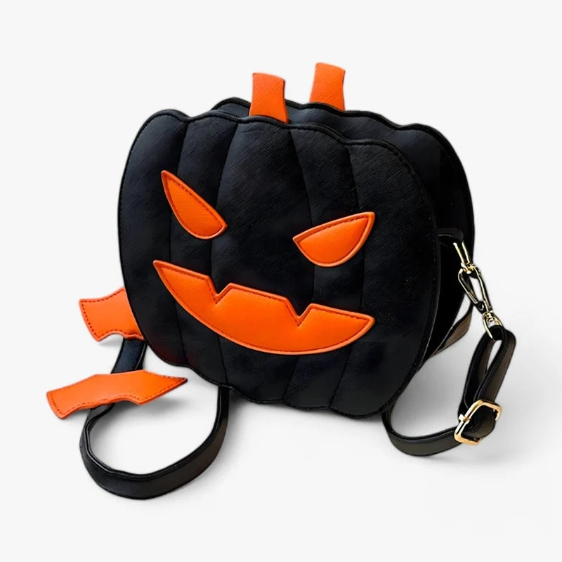 Juna Halloween Kürbis-Umhängetasche – Verstellbarer Riemen & festliches Design