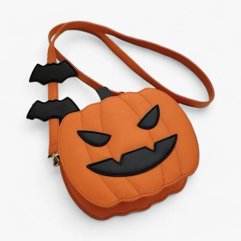 Juna Halloween Kürbis-Umhängetasche – Verstellbarer Riemen & festliches Design