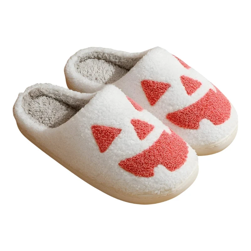 Monica Halloween Hausschuhe – Klassische Slipper mit Kürbis‑Motiv