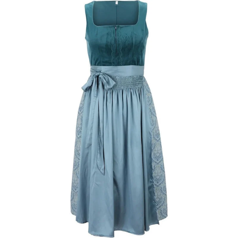 Damen besticktes Vintage Dirndlkleid | Midi