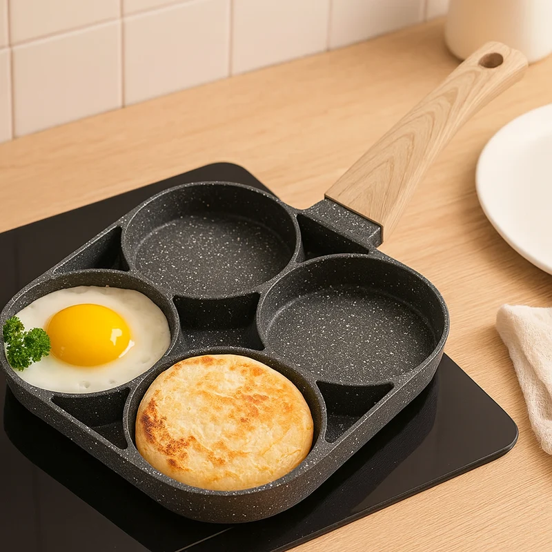 Cavora | Antihaft-Eier- und Pfannkuchenpfanne mit 4 Schlitzen