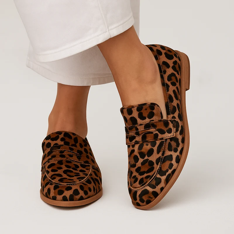 Weiche Leder Damen Loafer