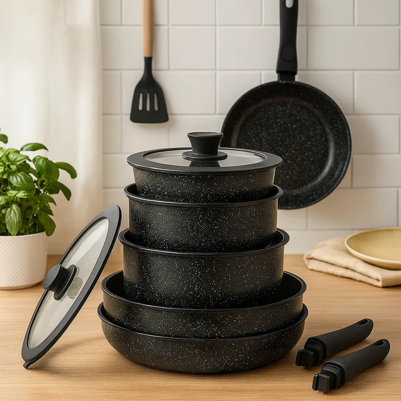 Cuisar | 5-teiliges Keramik-Antihaft-Kochgeschirr-Set