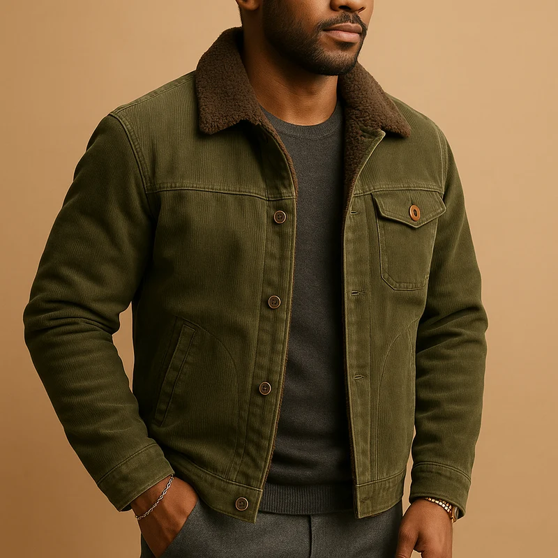 Corduroy Herrenjacke mit modernem Schnitt für Herren | Daan