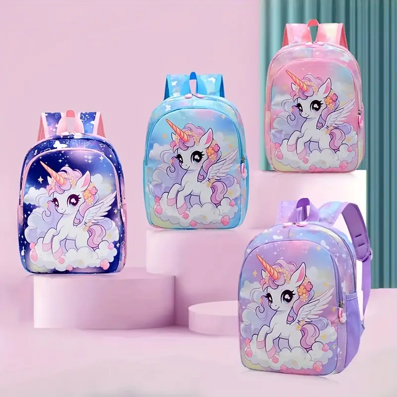2025 Prinzessinnen-Rucksack für Mädchen – Leichte, faltbare Tasche mit süßem Wolken-Design
