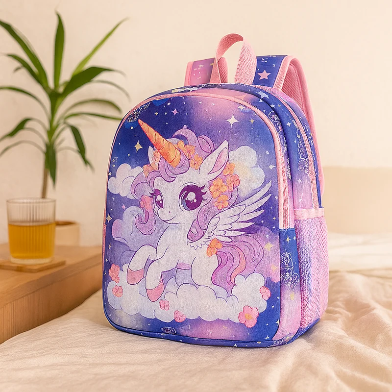 2025 Prinzessinnen-Rucksack für Mädchen – Leichte, faltbare Tasche mit süßem Wolken-Design