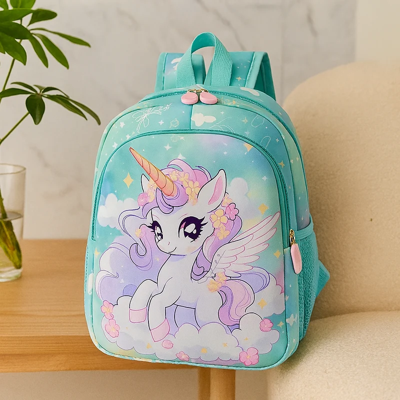 2025 Prinzessinnen-Rucksack für Mädchen – Leichte, faltbare Tasche mit süßem Wolken-Design