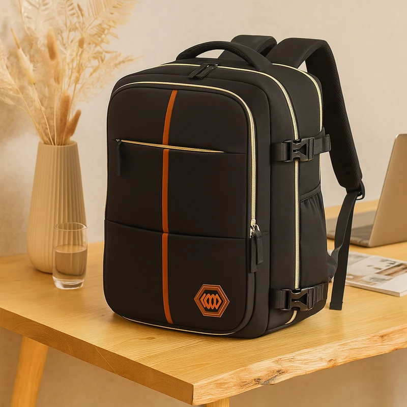 Reisetasche – Einfarbig, verstellbarer Riemen, Reißverschluss, Polyesterfutter