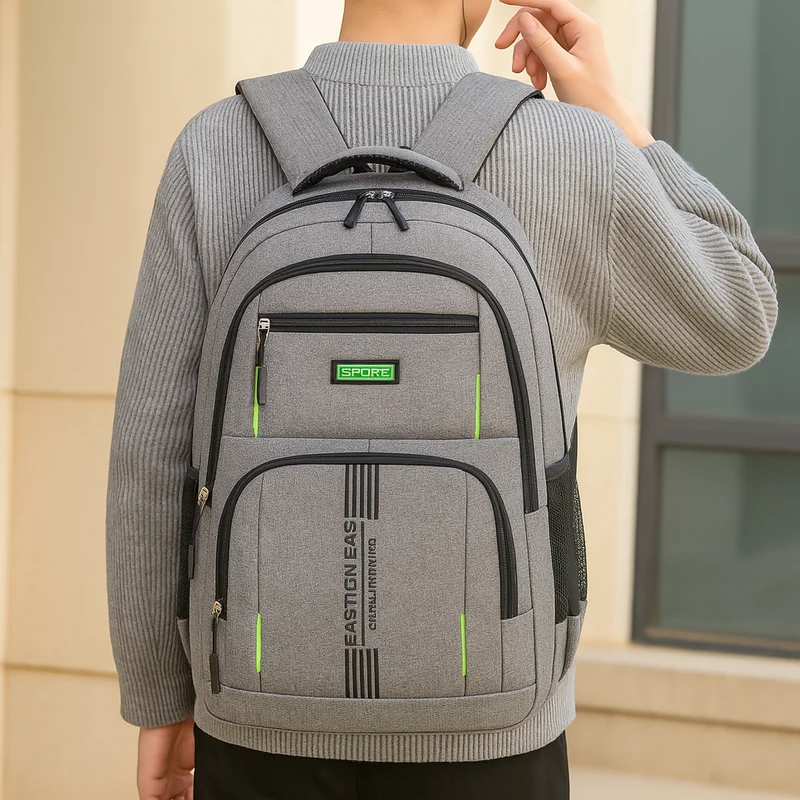 Herrenrucksack mit großem Fassungsvermögen – Stylische Reisetasche mit Laptopfach und mehreren Taschen