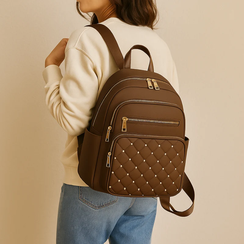 Rucksack im lässigen Stil mit großem Fassungsvermögen – leicht und robust mit verstellbarem Riemen und mehreren Taschen