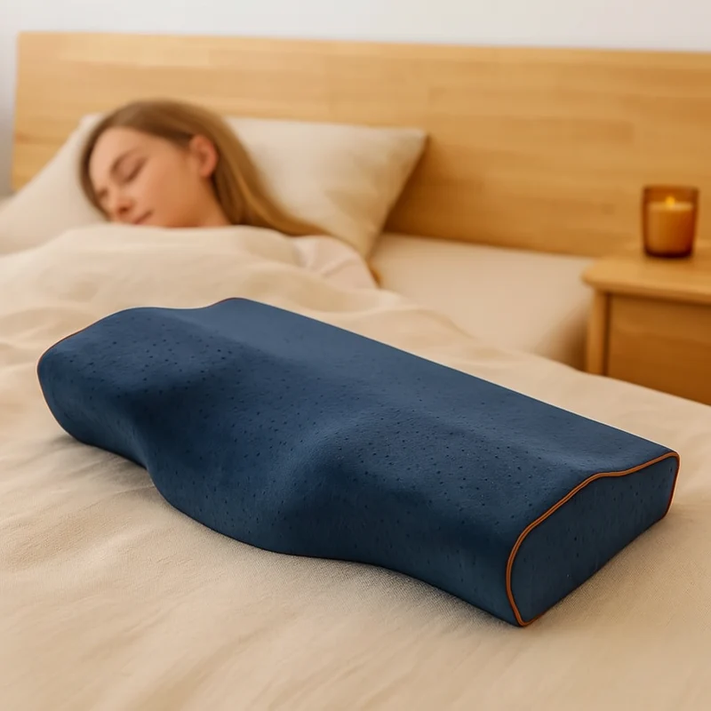 Anti-Schnarch-Schlafkissen – Ergonomisches orthopädisches Kissen zur Linderung von Schnarchen und für bessere Atmung