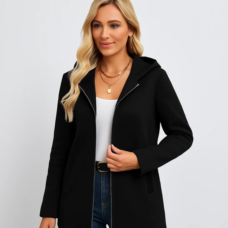 Kuscheliger Alltags-Hoodie-Mantel – Bequem & Vielseitig kombinierbar