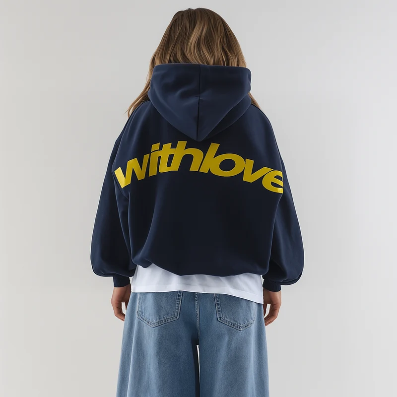 Klassischer Hoodie mit Print – Weiche Baumwollmischung – Lässig & Bequem