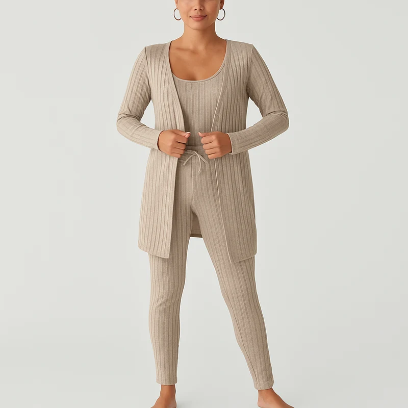 Damen Stilvolles Pyjama- & Lounge-Set – Weich & Bequem für Schlaf & Freizeit