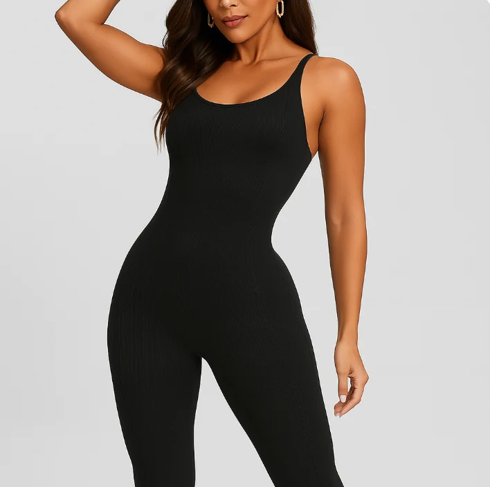 Vella – Damen Yoga & Pilates Jumpsuit mit hoher Dehnbarkeit und rückenfreiem Design