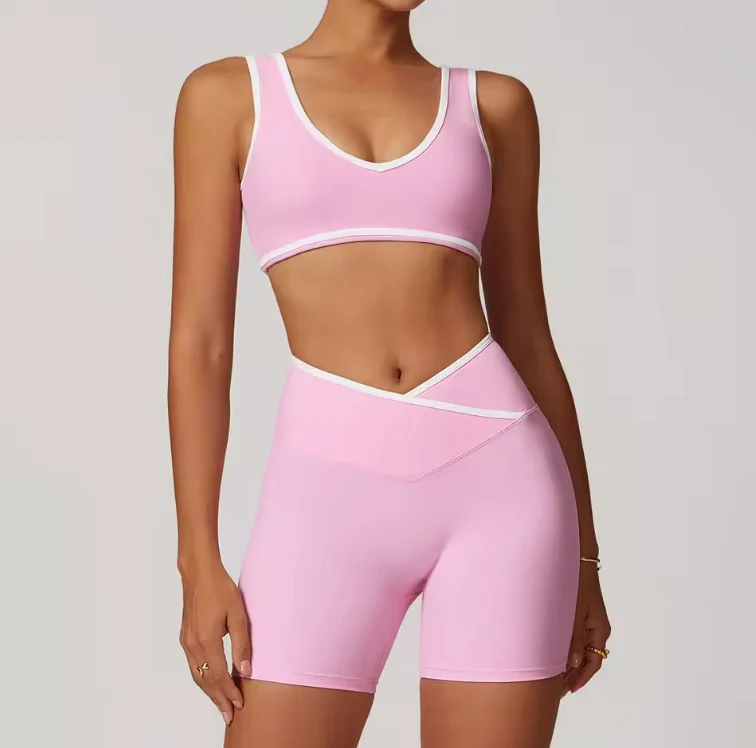 Damen 2-teiliges Yoga- & Pilates-Set – Nahtloses Trainingsoutfit mit Leggings & Oberteil