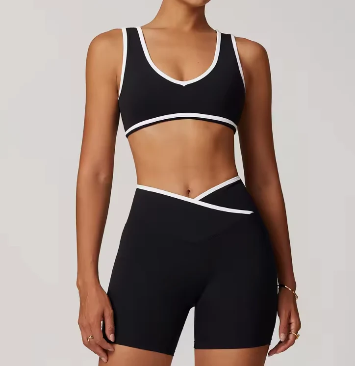 Damen 2-teiliges Yoga- & Pilates-Set – Nahtloses Trainingsoutfit mit Leggings & Oberteil