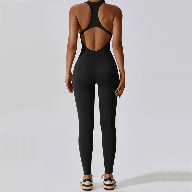 Solider Yoga-Jumpsuit für Damen – Einteilige Activewear für Yoga & Pilates
