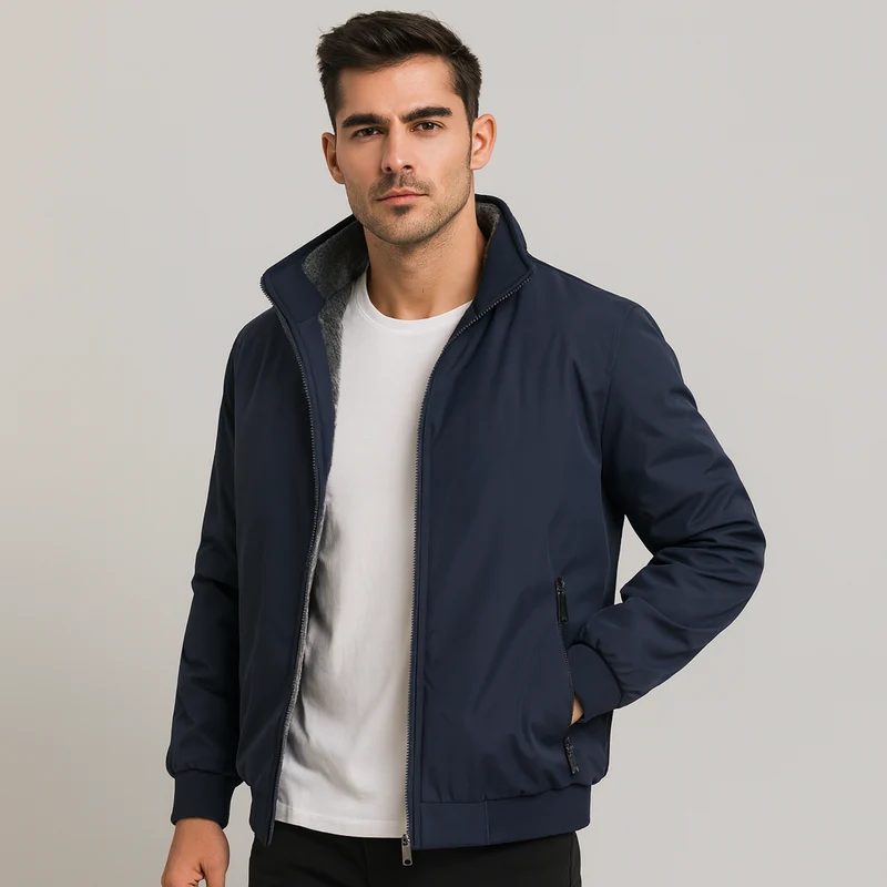 Erik | Warme Herren-Fleecejacke mit Stehkragen