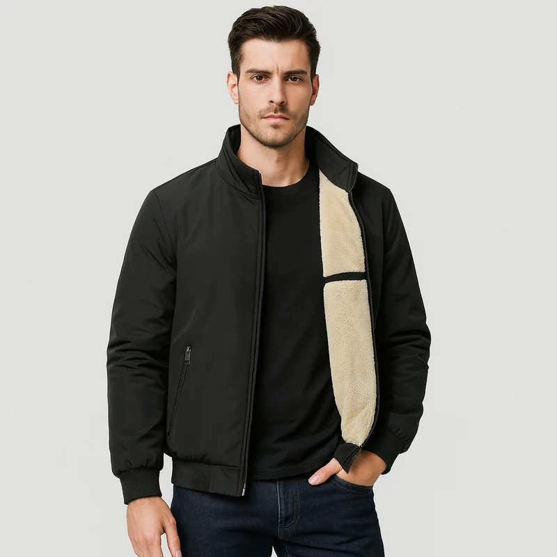 Erik | Warme Herren-Fleecejacke mit Stehkragen