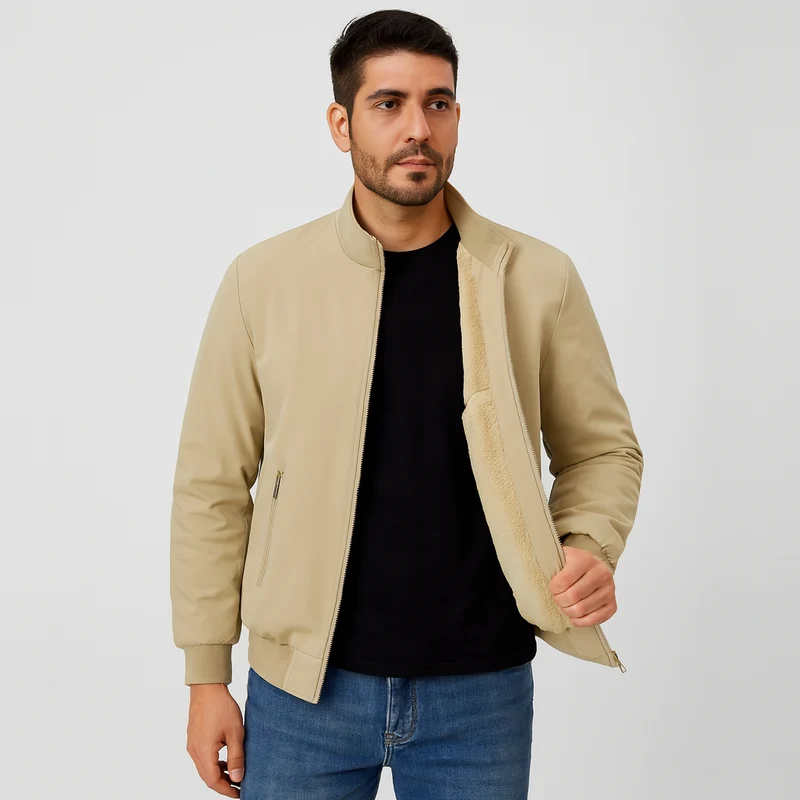 Erik | Warme Herren-Fleecejacke mit Stehkragen