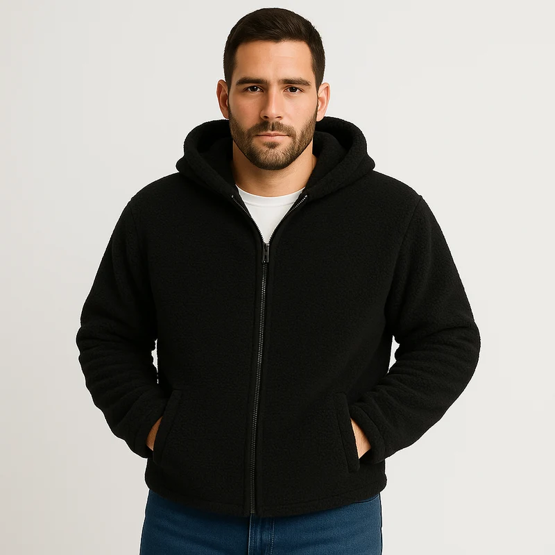 Falko | Fleecegefütterte Winterjacke mit Kapuze für Herren