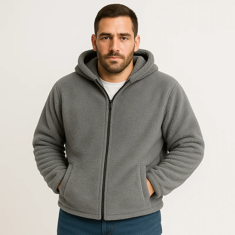 Falko | Fleecegefütterte Winterjacke mit Kapuze für Herren