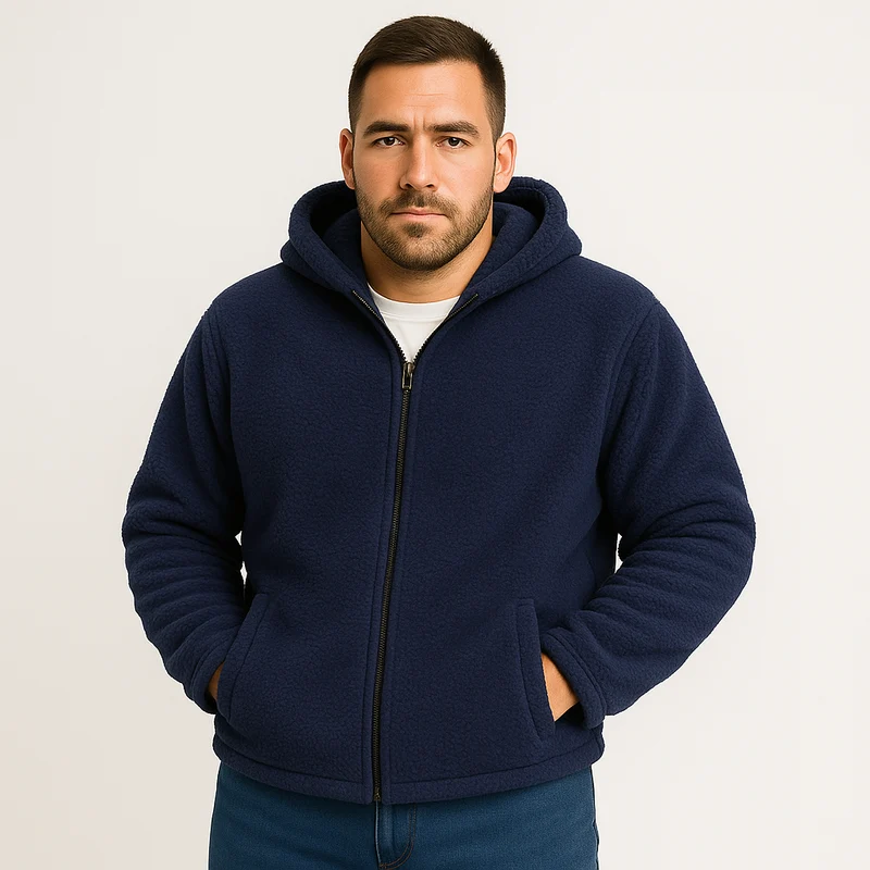 Falko | Fleecegefütterte Winterjacke mit Kapuze für Herren