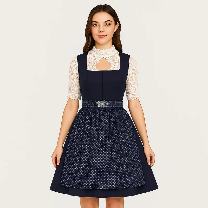 Damen Trachtenkleid – Spitzen-Dirndl für Oktoberfest in München