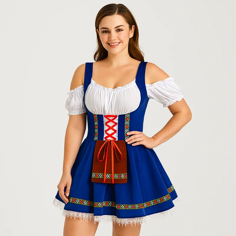Kurzes Dirndl Kleid – Bayerisches Trachtenkleid für Frauen