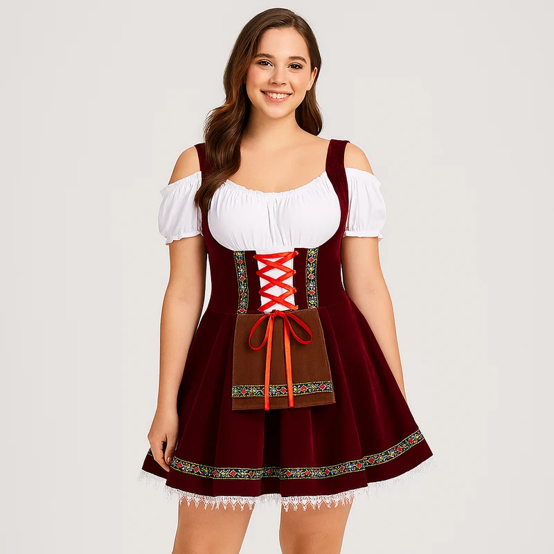 Kurzes Dirndl Kleid – Bayerisches Trachtenkleid für Frauen