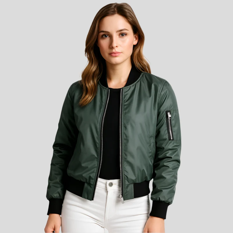 Leichter Sommerfliegerjacke für Damen – Eleganter kurzer Mantel