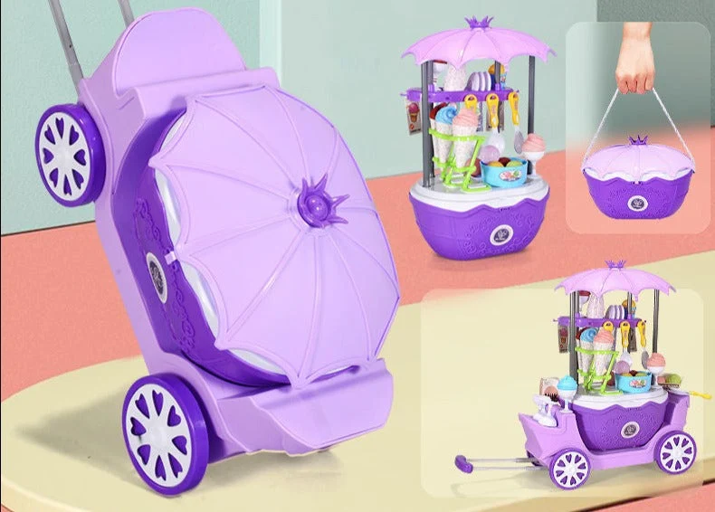 Deluxe Dessertwagen Spielzeug für Kinder – Set mit 69 Teilen für fantasievolles Spielen und imaginative Abenteuer