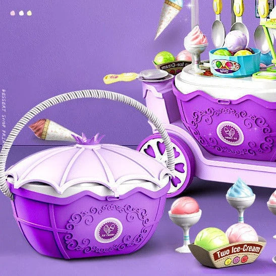 Deluxe Dessertwagen Spielzeug für Kinder – Set mit 69 Teilen für fantasievolles Spielen und imaginative Abenteuer