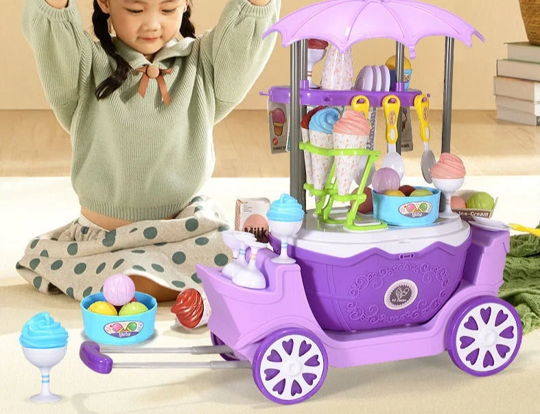 Deluxe Dessertwagen Spielzeug für Kinder – Set mit 69 Teilen für fantasievolles Spielen und imaginative Abenteuer