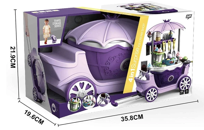 Deluxe Dessertwagen Spielzeug für Kinder – Set mit 69 Teilen für fantasievolles Spielen und imaginative Abenteuer