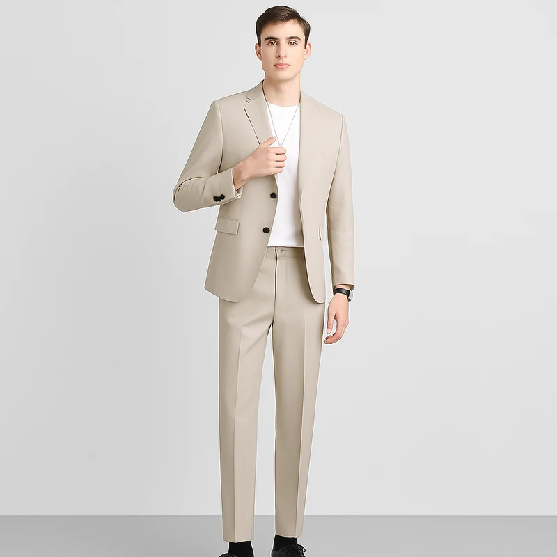 Leo – Lässiges Herren-Set mit V-Ausschnitt – Sommerlicher Chic