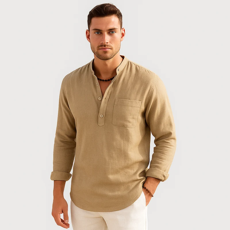 Lendon - Elegantes Leinenhemd für Herren - Sommer Chic