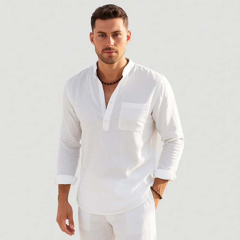 Lendon - Elegantes Leinenhemd für Herren - Sommer Chic