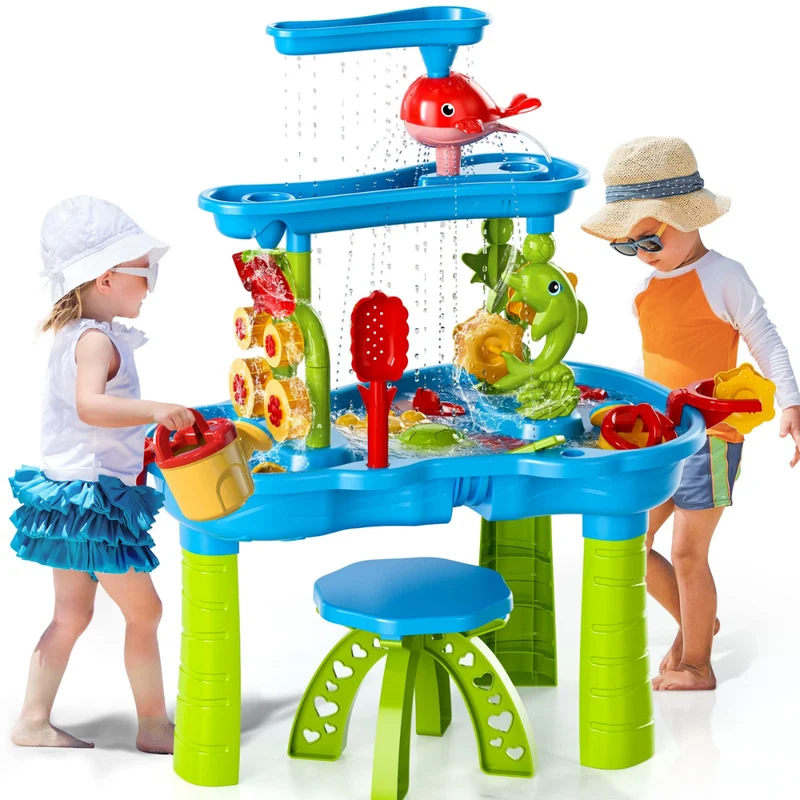 Playshore – Sand- und Wasser-Spielplatte mit 3 Schichten