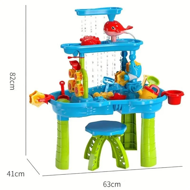Playshore – Sand- und Wasser-Spielplatte mit 3 Schichten