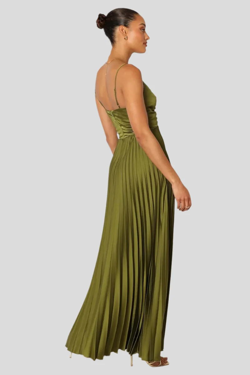 Elise – Plissierter Midikleid für elegante Anlässe
