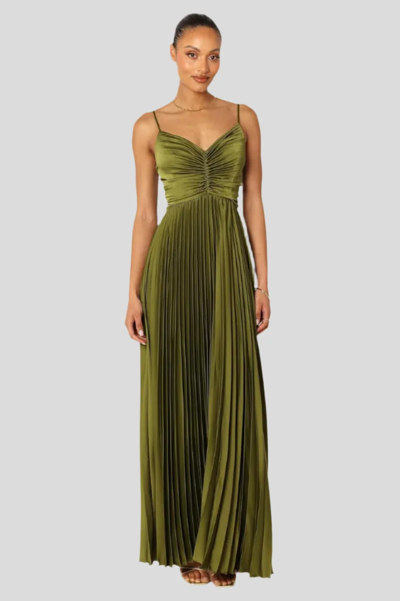 Elise – Plissierter Midikleid für elegante Anlässe