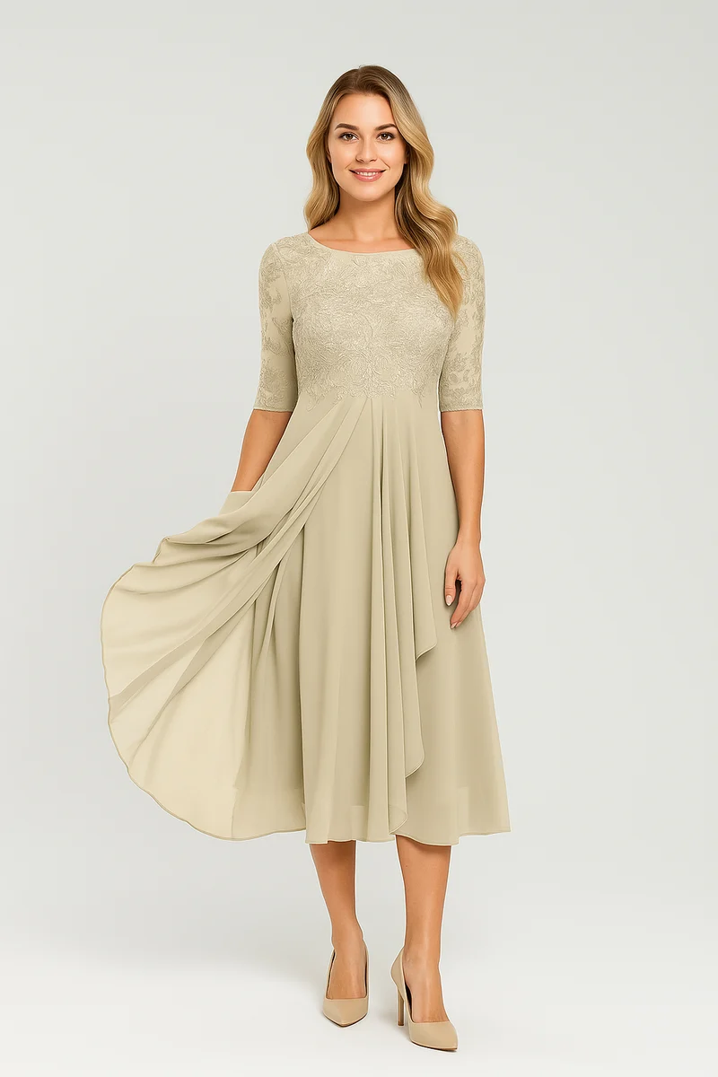 Elara – Zarte blonde Kleid für elegante Anlässe
