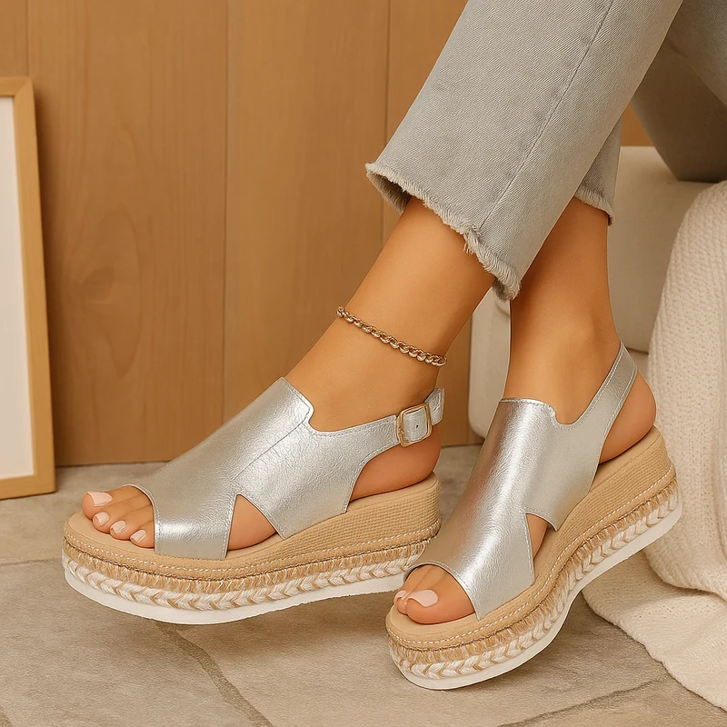 Lina Casual Wedge Schuhe – Bequeme und stilvolle Keil-Sandalen für Damen