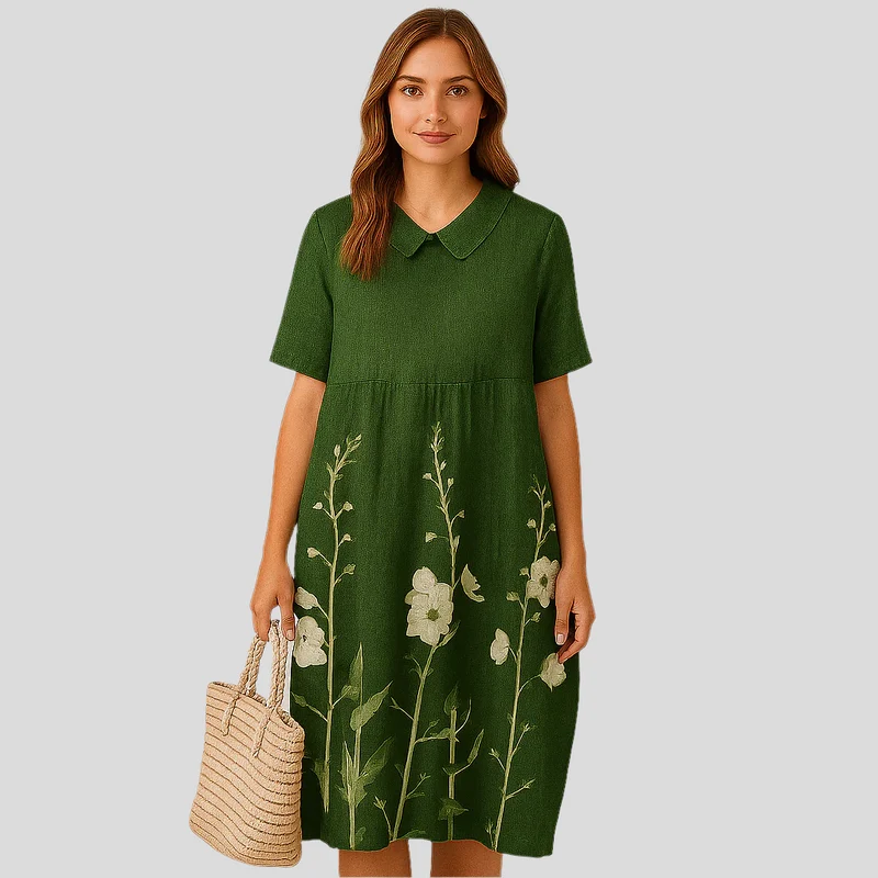 Elena Bloom Legeres Midi-Kleid – Blümchenleichtes Sommer-Eleganz-Kleid