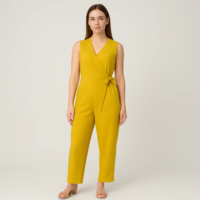 Ärmelloser Aurora-Overall mit integrierten Knoten-Details – Elegantes Ein-Stück-Outfit