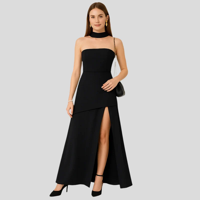 Aurora trägerlose asymmetrische Abendkleidung – Elegantes formelles Kleid