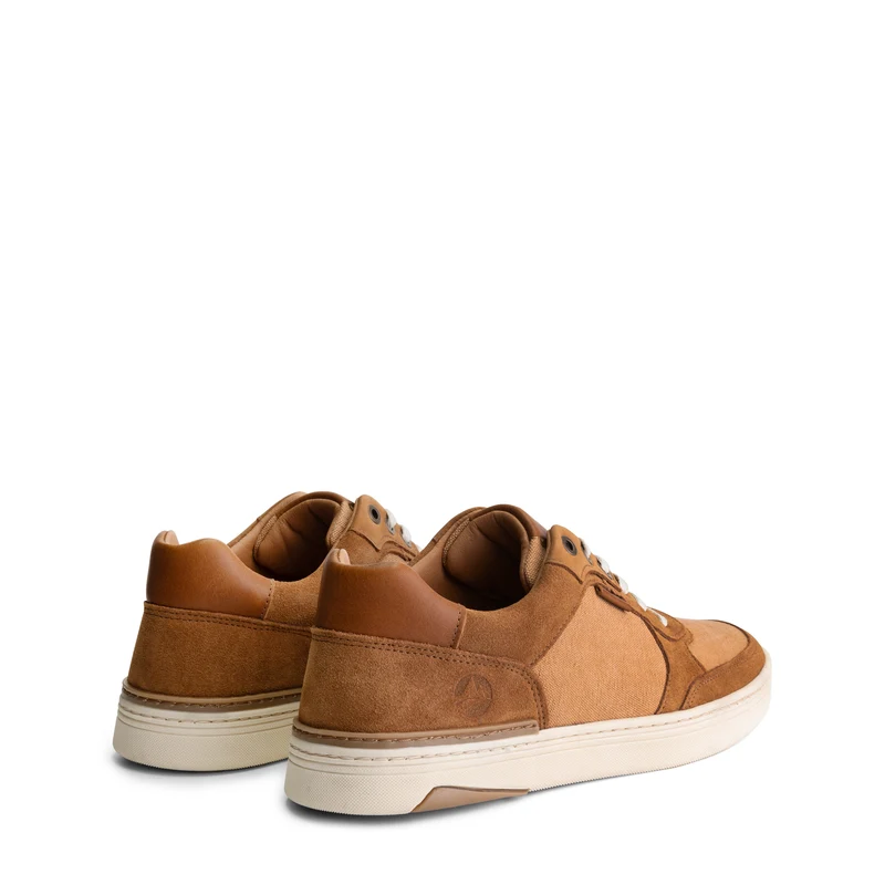 Bromley Herren - Sneaker - Canvas und Wildleder - Cognac