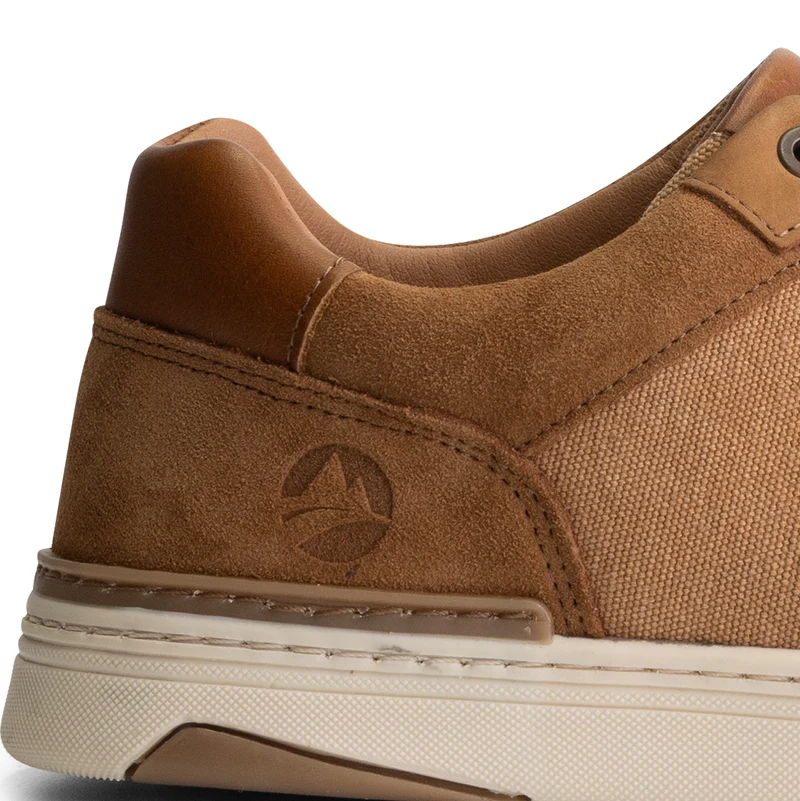 Bromley Herren - Sneaker - Canvas und Wildleder - Cognac
